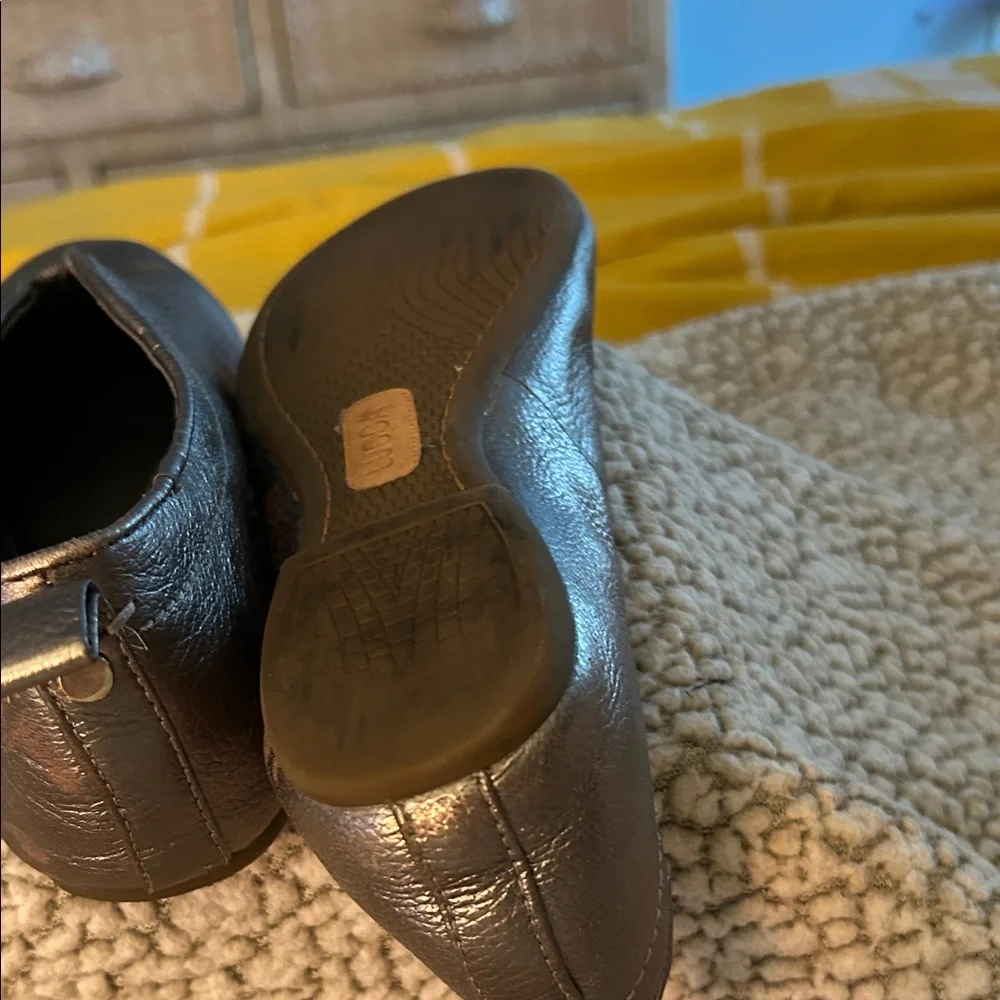 Chic Metallic Leather Women's Loafers - Picture 11 of 11